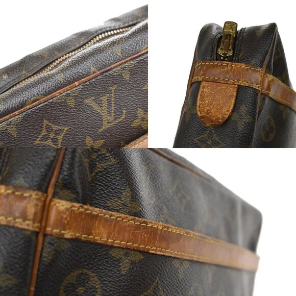 LOUIS VUITTON Compiegne 28 Clutch Hand Bag Monogram Leather Brown - Picture 8 of 16